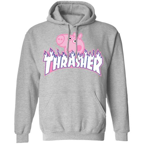 thrasher peppa pig hoodie black.